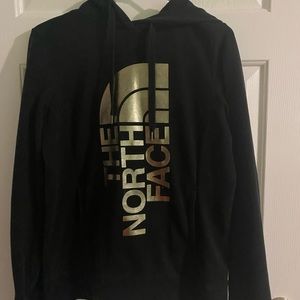 black and gold north face hoodie
